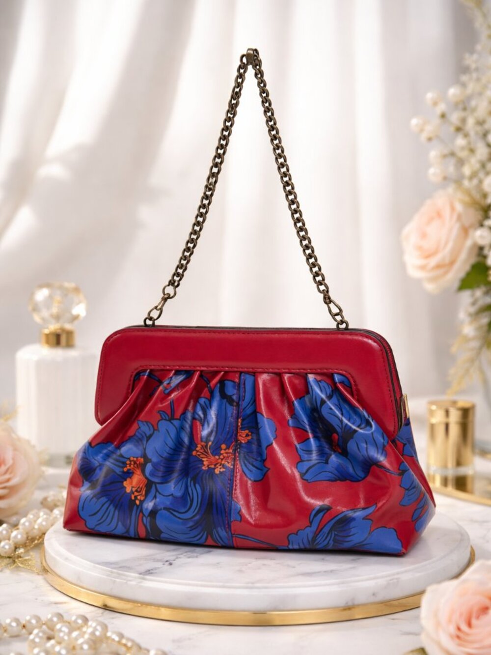 Patricia Nash Grecian Rose Leather Clutch/Crossbody NWT